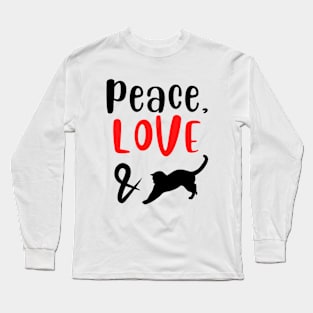 Peace Love and Black Cats Long Sleeve T-Shirt